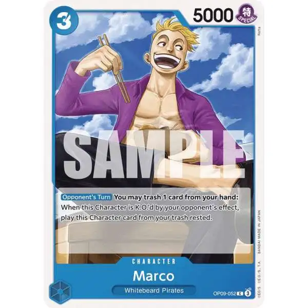 One Piece Trading Card Game Emperors in the New World Common Marco OP09-052