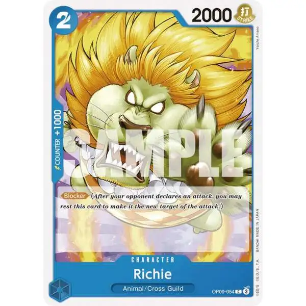 One Piece Trading Card Game Emperors in the New World Common Richie OP09-054