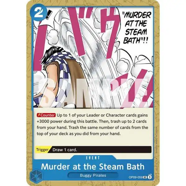 One Piece Trading Card Game Emperors in the New World Uncommon Murder at the Steam Bath OP09-059