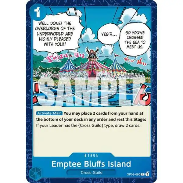 One Piece Trading Card Game Emperors in the New World Common Emptee Bluffs Island OP09-060