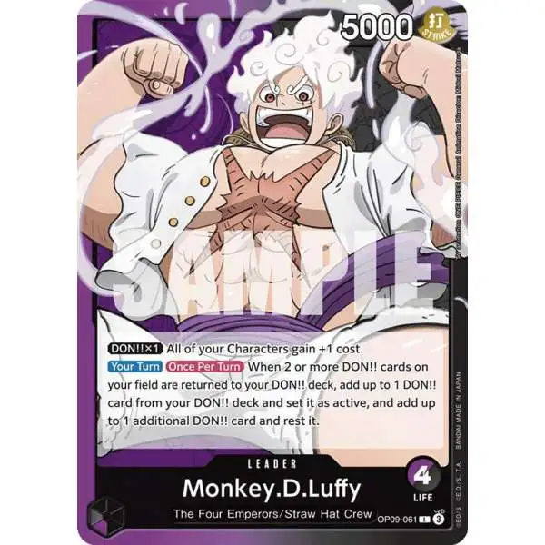 One Piece Trading Card Game Emperors in the New World Leader Monkey.D.Luffy OP09-061
