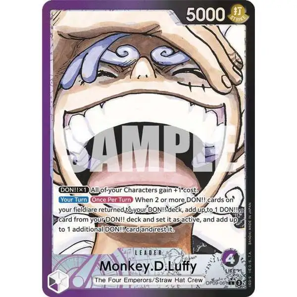 One Piece Trading Card Game Emperors in the New World Leader Monkey.D.Luffy OP09-061 [Parallel]