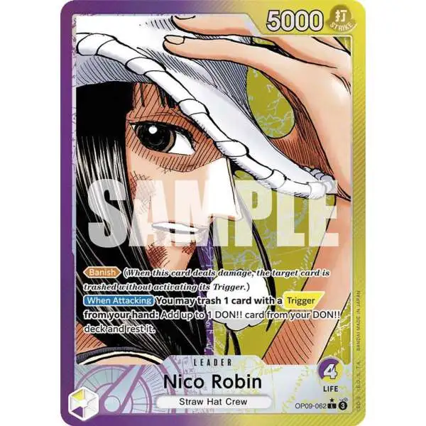 One Piece Trading Card Game Emperors in the New World Leader Nico Robin OP09-062 [Parallel]