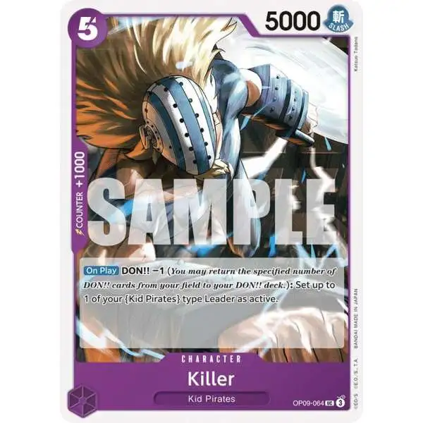 One Piece Trading Card Game Emperors in the New World Uncommon Killer OP09-064