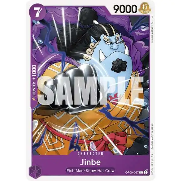 One Piece Trading Card Game Emperors in the New World Common Jinbe OP09-067