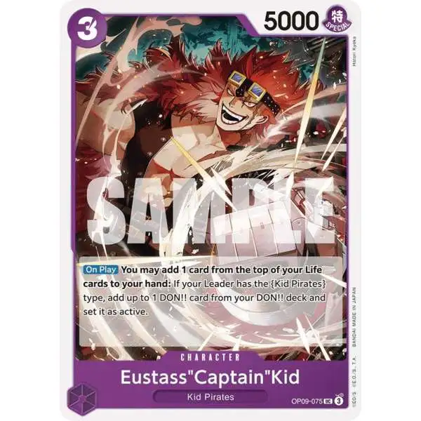 One Piece Trading Card Game Emperors in the New World Uncommon EustassCaptainKid OP09-075