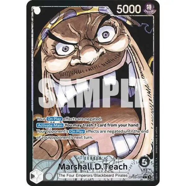 One Piece Trading Card Game Emperors in the New World Leader Marshall.D.Teach OP09-081 [Parallel]