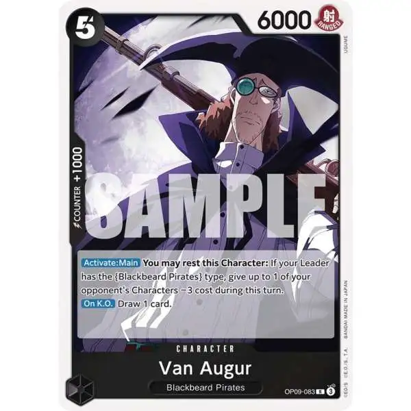 One Piece Trading Card Game Emperors in the New World Rare Van Augur OP09-083