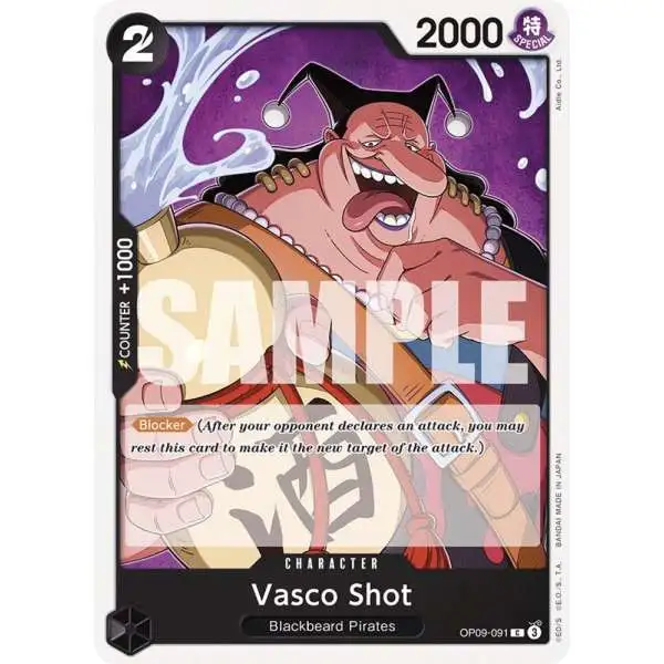 One Piece Trading Card Game Emperors in the New World Common Vasco Shot OP09-091