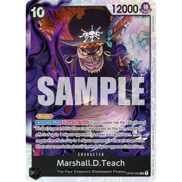 One Piece Trading Card Game Emperors in the New World Super Rare Marshall.D.Teach OP09-093