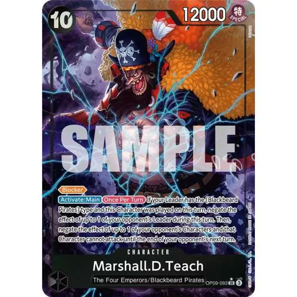 One Piece Trading Card Game Emperors in the New World Super Rare Marshall.D.Teach OP09-093 [Alternate Art]