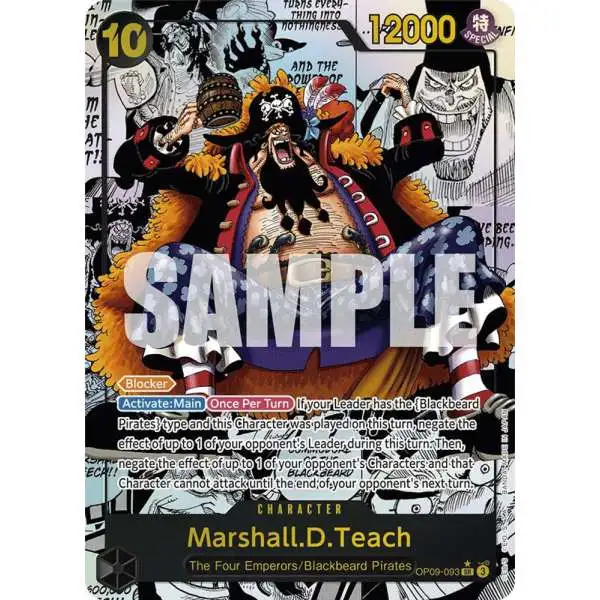 One Piece Trading Card Game Emperors in the New World Super Rare Marshall.D.Teach OP09-093 [Parallel]