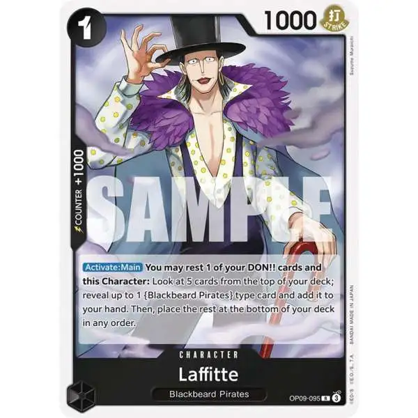 One Piece Trading Card Game Emperors in the New World Rare Laffitte OP09-095