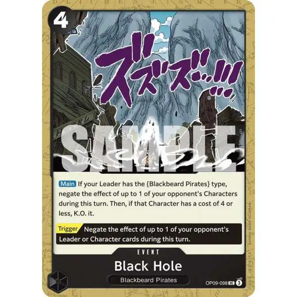 One Piece Trading Card Game Emperors in the New World Uncommon Black Hole OP09-098
