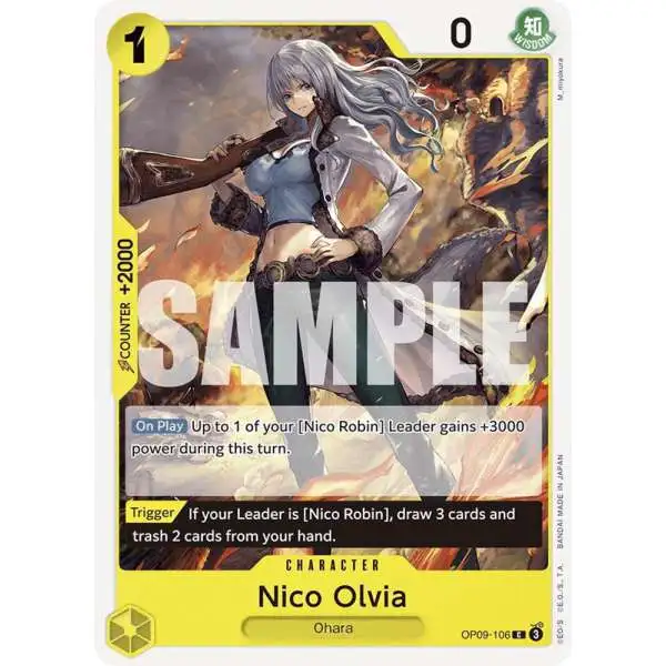 One Piece Trading Card Game Emperors in the New World Common Nico Olvia OP09-106