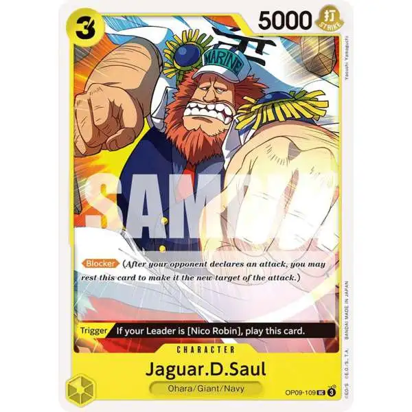 One Piece Trading Card Game Emperors in the New World Uncommon Jaguar.D.Saul OP09-109