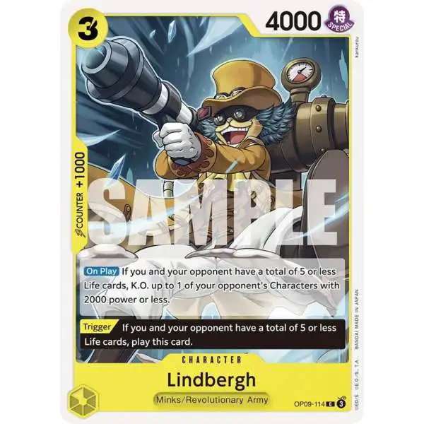 One Piece Trading Card Game Emperors in the New World Common Lindbergh OP09-114