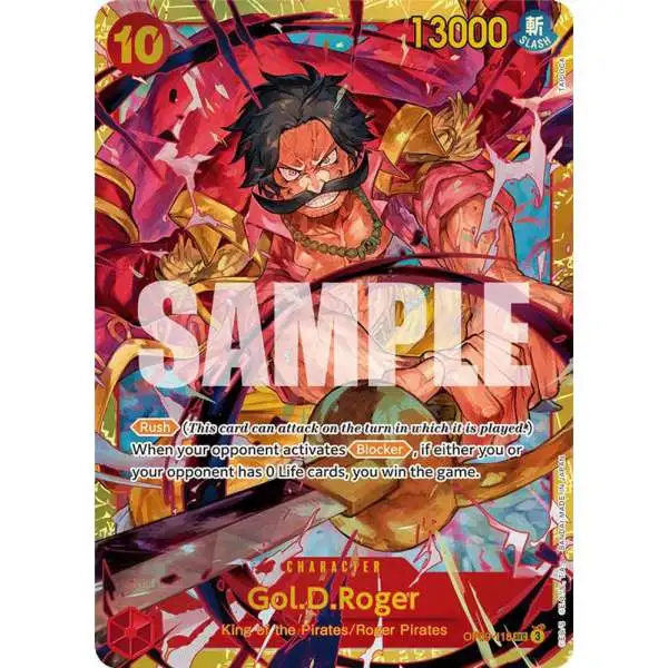 One Piece Trading Card Game Emperors in the New World Secret Rare Gol.D.Roger OP09-118