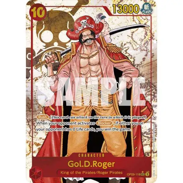 One Piece Trading Card Game Emperors in the New World Secret Rare Gol.D.Roger OP09-118 [Alternate Art]
