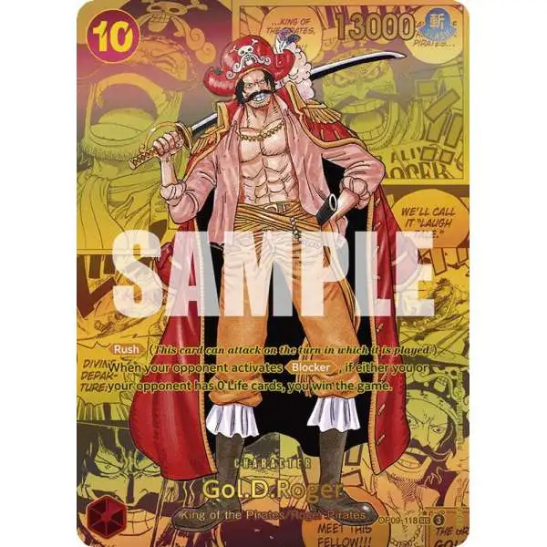 One Piece Trading Card Game Emperors in the New World Secret Rare Gol.D.Roger OP09-118 [Parallel]