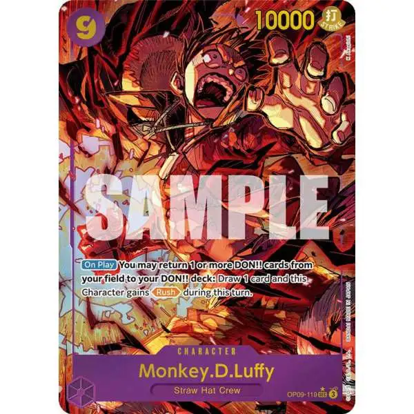 One Piece Trading Card Game Emperors in the New World Secret Rare Monkey.D.Luffy OP09-119 [Alternate Art]