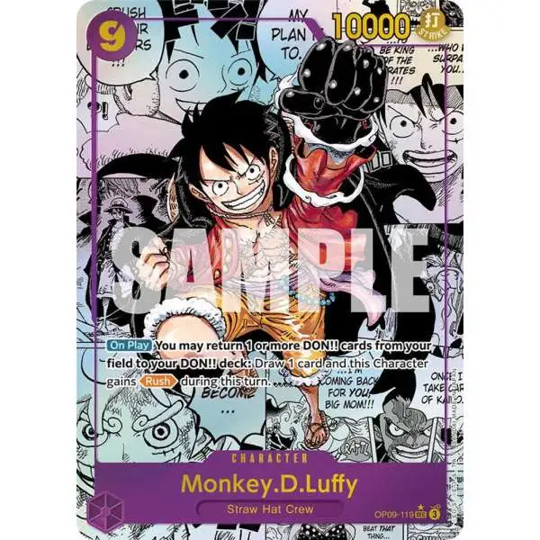 One Piece Trading Card Game Emperors in the New World Secret Rare Monkey.D.Luffy OP09-119 [Parallel]