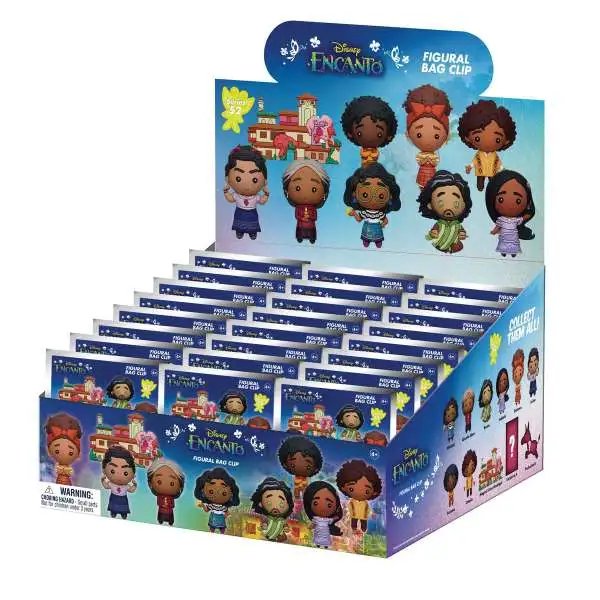 Disney 3D Figural Foam Bag Clip Encanto Series 1 Mystery Box [24 Packs]