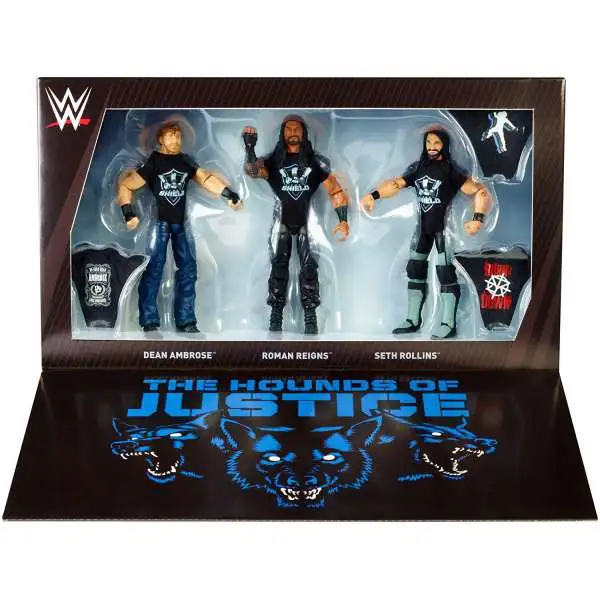 WWE Wrestling Elite Collection Epic Moments Roman Reigns, Seth Rollins & Dean Ambrose Action Figure 3-Pack [The Shield Reunion]