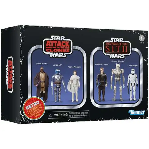Star Wars Retro Collection Attack of the Clones & Revenge of the Sith Exclusive Action Figure 6-Pack