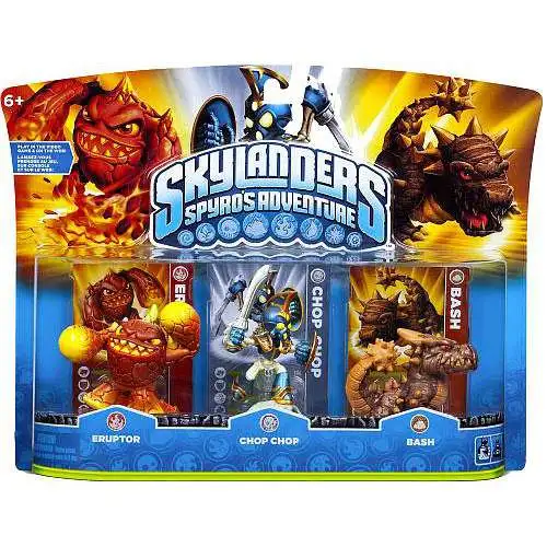 Skylanders Spyro's Adventure Eruptor, Chop Chop & Bash Figure 3-Pack [Damaged Package]