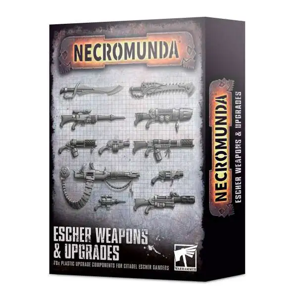 Warhammer 40,000 Necromunda: Underhive Escher Weapons & Upgrades Miniature Set