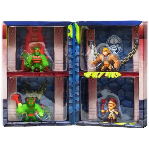 Masters of the Universe Eternia Minis Buzz Off, Zodac, He-Man & Teela 2-Inch Mini Figure 4-Pack [Slime Pit]