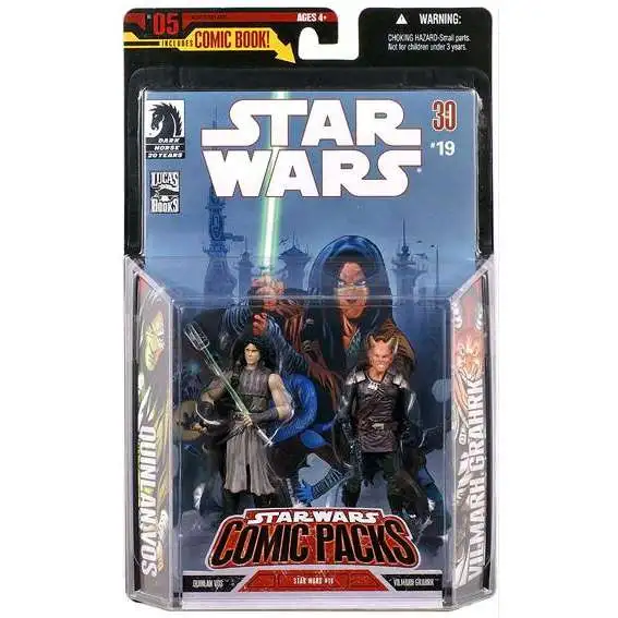Star Wars Expanded Universe 2006 Comic Pack Quinlan Vos & Vilmarh Grahrk Action Figure 2-Pack