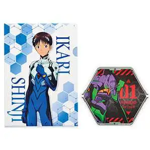 Neon Genesis Evangelion Ichibankuji Evangelion - EVA Pilots Assemble Shinji Ikari File & Sticker Set [Lottery Prize H]