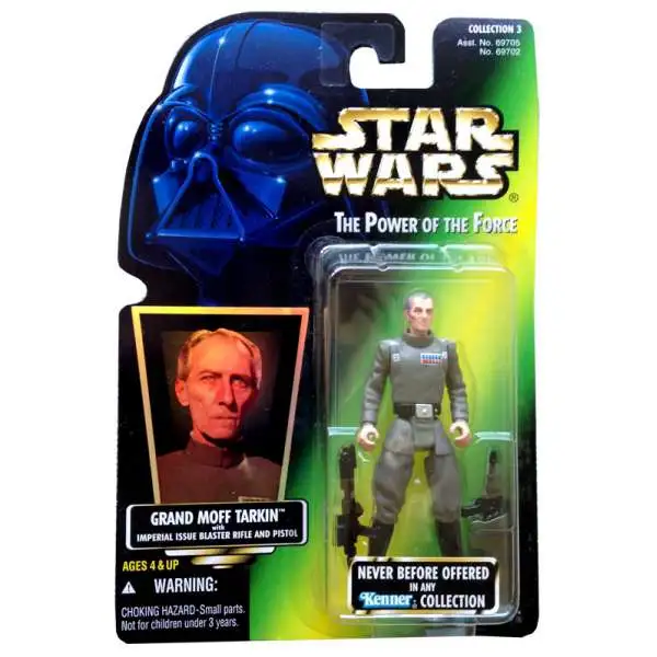 Star Wars A New Hope Power of the Force POTF2 Collection 3 Grand Moff Tarkin Action Figure [Hologram Card]