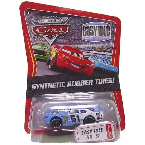 Disney / Pixar Cars The World of Cars Synthetic Rubber Tires Easy Idle No. 51 Exclusive Diecast Car