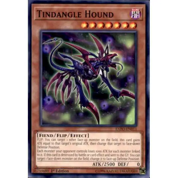 YuGiOh Trading Card Game Extreme Force Common Tindangle Hound EXFO-EN011