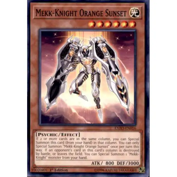 YuGiOh Trading Card Game Extreme Force Common Mekk-Knight Orange Sunset EXFO-EN016