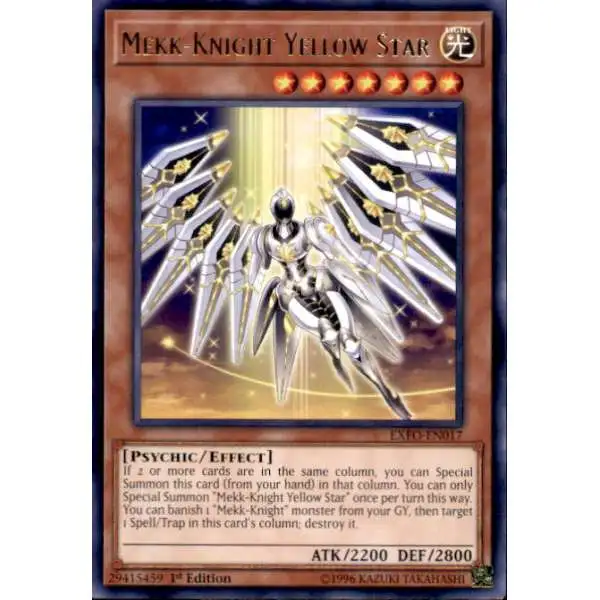 YuGiOh Trading Card Game Extreme Force Rare Mekk-Knight Yellow Star EXFO-EN017