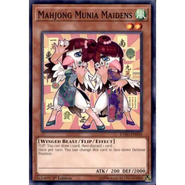 YuGiOh Trading Card Game Extreme Force Common Mahjong Munia Maidens EXFO-EN030