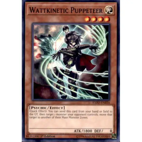 YuGiOh Trading Card Game Extreme Force Common Wattkinetic Puppeteer EXFO-EN034