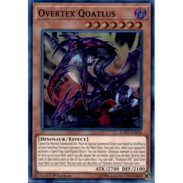 YuGiOh Trading Card Game Extreme Force Super Rare Overtex Qoatlus EXFO-EN036