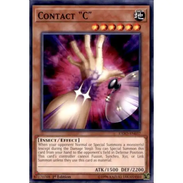 YuGiOh Trading Card Game Extreme Force Common Contact C EXFO-EN037