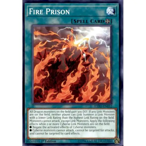 YuGiOh Trading Card Game Extreme Force Common Fire Prison EXFO-EN052