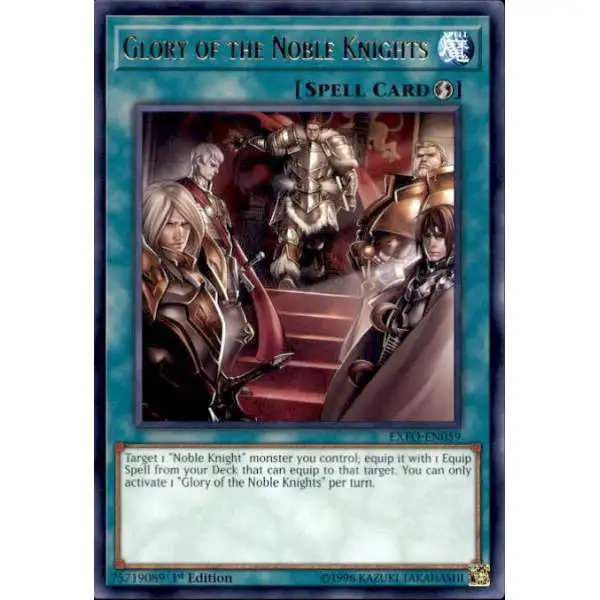 YuGiOh Trading Card Game Extreme Force Rare Glory of the Noble Knights EXFO-EN059