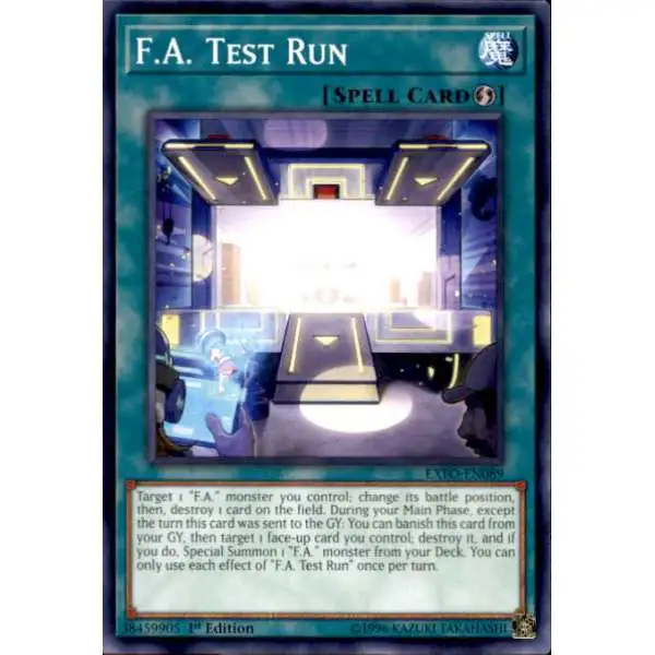 YuGiOh Trading Card Game Extreme Force Common F.A. Test Run EXFO-EN089