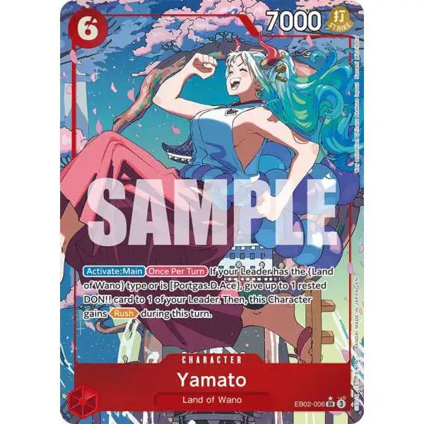 One Piece Trading Card Game Extra Booster: Anime 25th Collection Super Rare Yamato EB02-006 [Alternate Art]