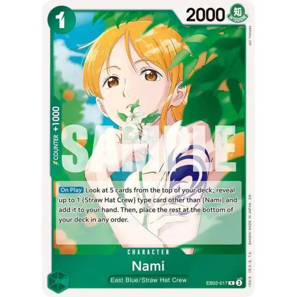 One Piece Trading Card Game Extra Booster: Anime 25th Collection Rare Nami EB02-017
