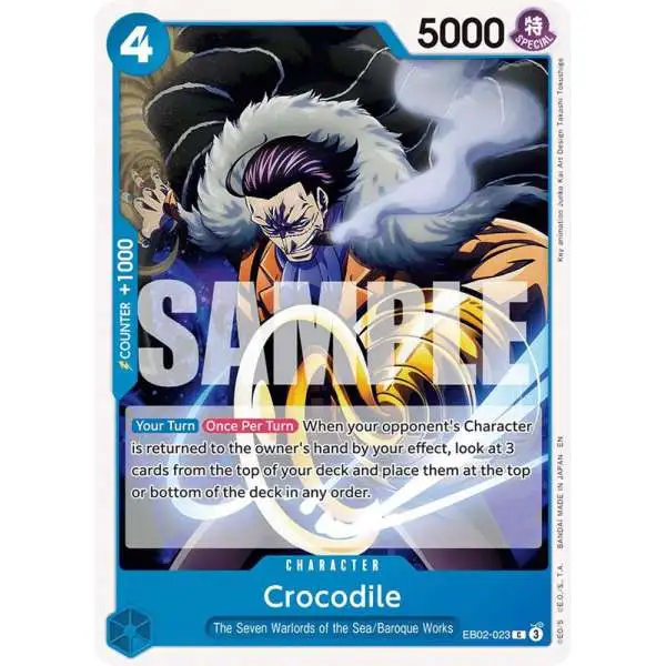 One Piece Trading Card Game Extra Booster: Anime 25th Collection Common Crocodile EB02-023