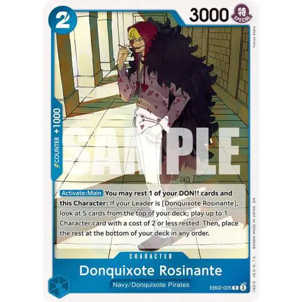 One Piece Trading Card Game Extra Booster: Anime 25th Collection Rare Donquixote Rosinante EB02-025